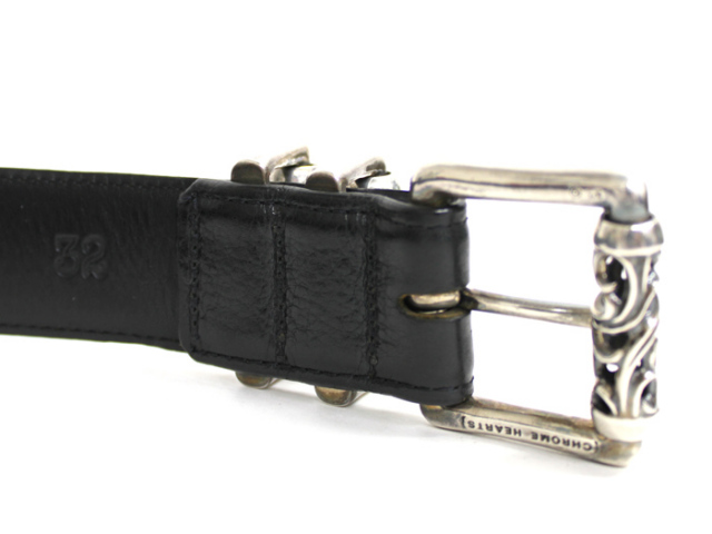 中古】◇ クロムハーツ ◇ 3ピース ローラーベルト 1.5インチ 32inc  