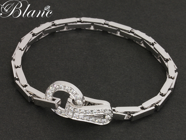 カルティエ ◇ アグラフ ダイヤモンド ブレスレット K18ホワイト  