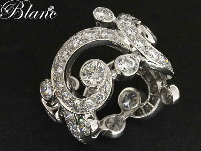 送料無料】 ◇ 【中古】 カルティエ レースモチーフ プラチナ  