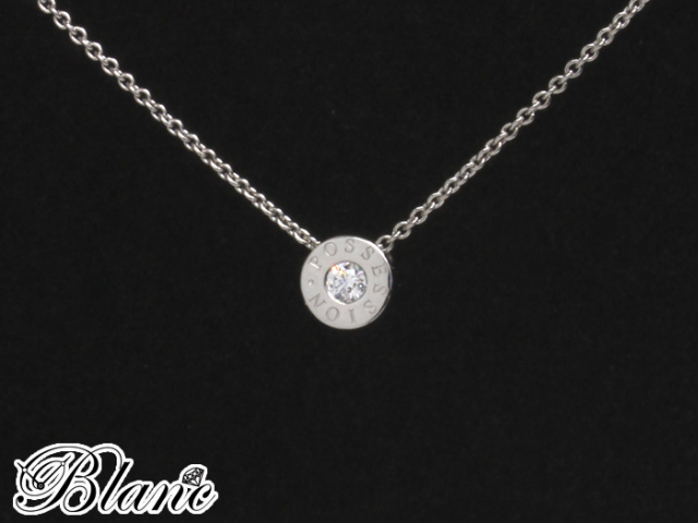 中古】K18WG ホワイトゴールド ダイヤネックレス 1.05ct 4.7g  