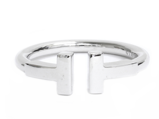 中古】 ティファニー ◇ Tワイヤー リング 750 K18WG 約7号 K18  