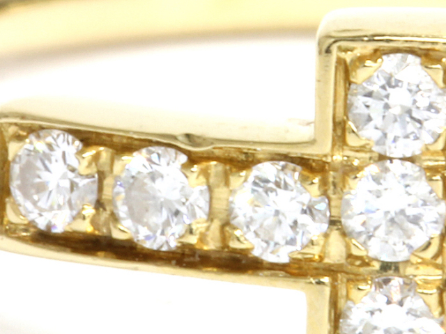 中古】 ティファニー ◇ Tワイヤー ダイヤ リング 750 K18YG 約6.5号  