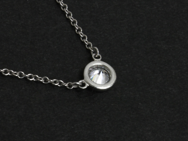 K090　TIFFANY エルサ・ペレッティ　PT950 プラチナ　バイザヤード Diamonds By The Yard Tiffany&Co. バイザヤード ネックレス