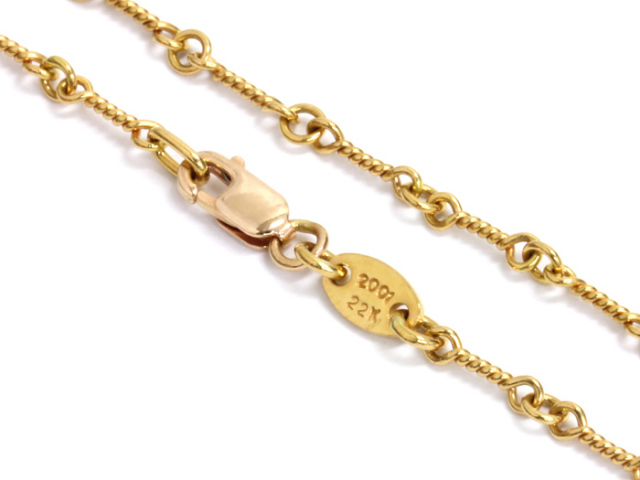 クロムハーツ　ツイストチェーン　18K クロムハーツネックレスツイストチェーンゴールド22K18インチ(約