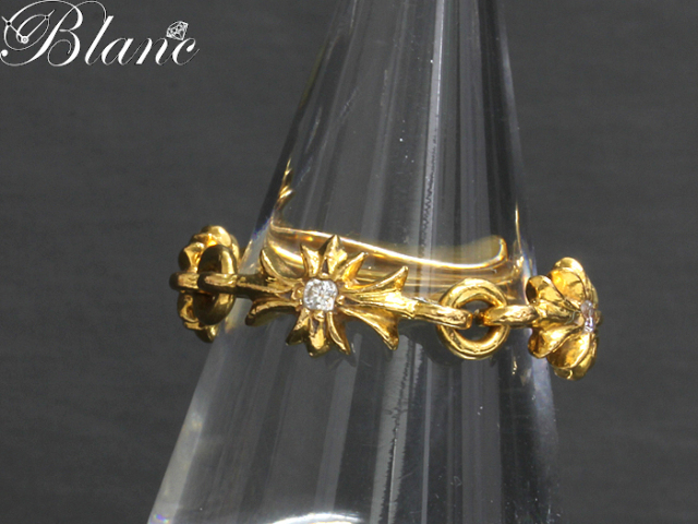 中古】 クロムハーツ ◇ 22K タイニーE CHプラス with 4Pダイヤモンド  