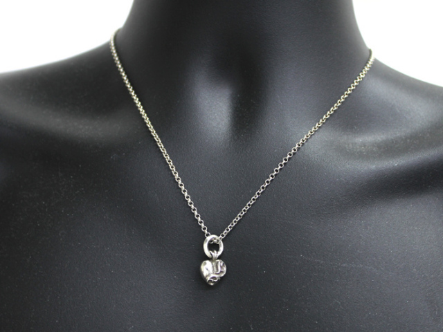 中古品】◇ クロムハーツ ◇ ハートチャーム ＆ ロールチェーン 18  