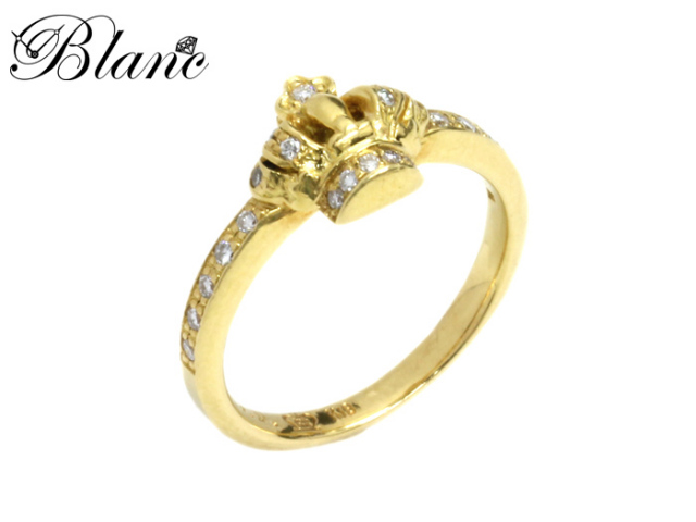 極美品△Justin Davis ジャスティンデイビス トラストリング K18  