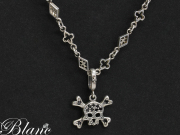 ローリーロドキン Small Flat Pave Skull ペンダント