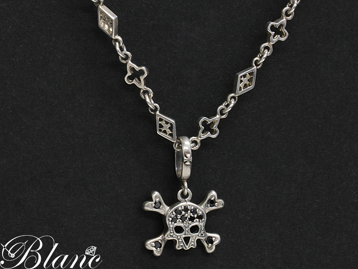 ローリーロドキン Small Flat Pave Skull ペンダント
