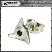 �����谷 VASSER�ʥХå����� Knock Off Pierce w/BLACK CZ(�Υå����եԥ���w/�֥�å����륳�˥�)