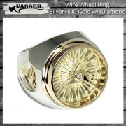 VASSER�ʥХå�����Wire Wheel Ring Silver��K10 Gold w/3Diamond(�磻�䡼�ۥ������󥰥���С���10�⥴����� w/3������)