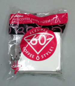 ハリオ　V60用ペーパーフィルター01W　01ドリッパー用　1～2杯用　100枚入　VCF-01-100W
