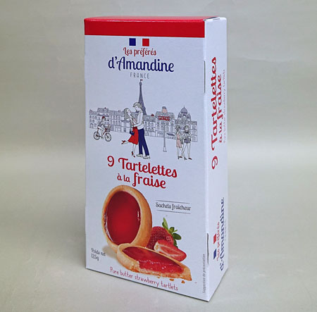 プレフェレ ダマンディン タートレット ストロベリー 125g （個包装9枚