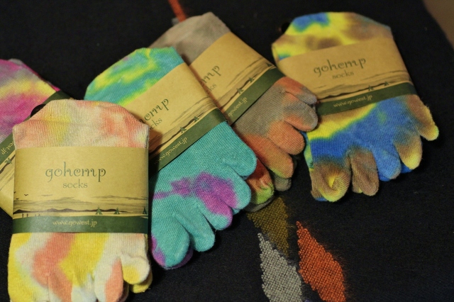 GOHEMP　Five Finger Tye Dye Socks