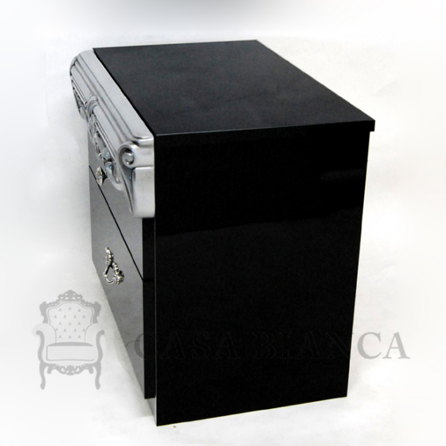 バロッコブラック リビング ベッドルーム ナイトテーブル