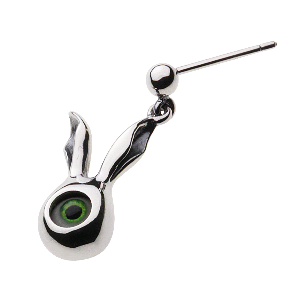 cenote e0522c 【シルバーアクセサリー】 タンガンウサギピアス グリーン