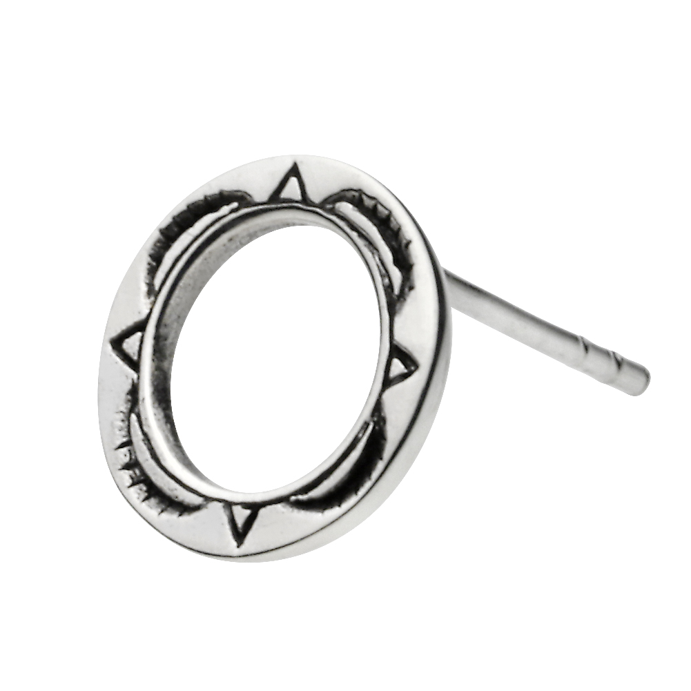 cenote e0592 【シルバーアクセサリー】 ネイティブホールサークルピアス