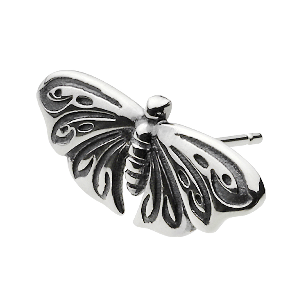 cenote e0609 【シルバーアクセサリー】 バタフライスタッドピアス
