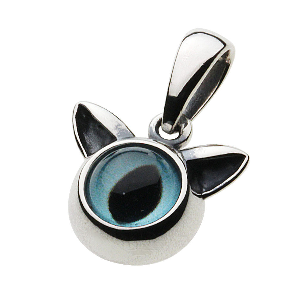 cenote p0574b 【シルバーアクセサリー】 タンガンネコペンダント ブルー