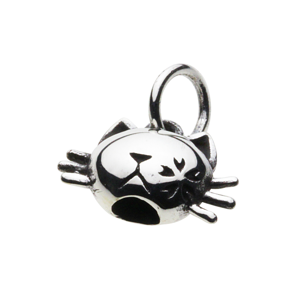 cenote p0687 【シルバーアクセサリー】 桜猫フェイスペンダント