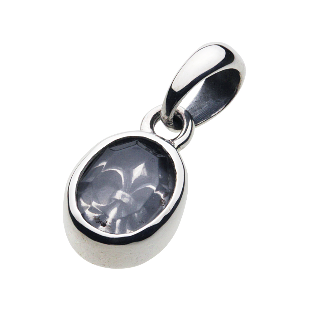 cenote p0696 【シルバーアクセサリー】 スモールリリーペンダント 水晶