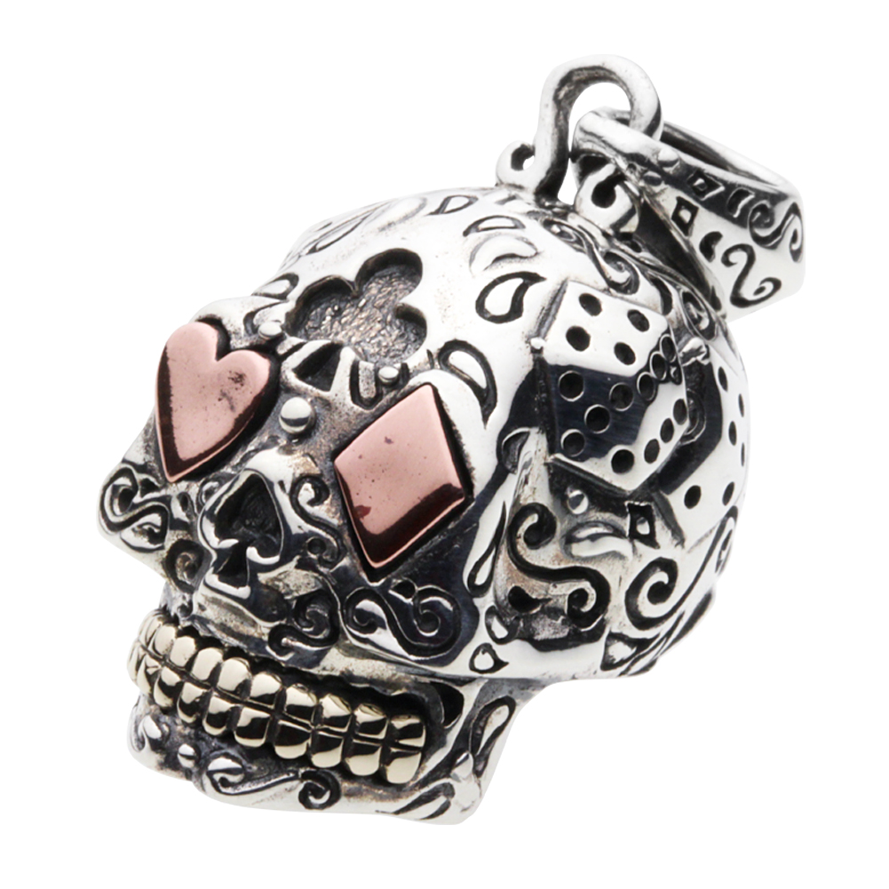 cenote p0705 【シルバーアクセサリー】 ギャンブラースカルペンダント