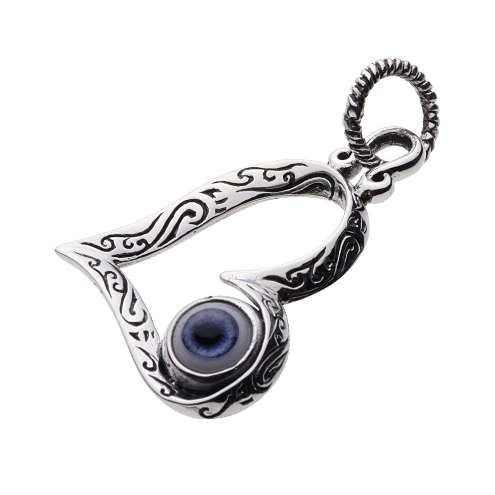 cenote p0716 【シルバーアクセサリー】 ドールアイハートペンダント
