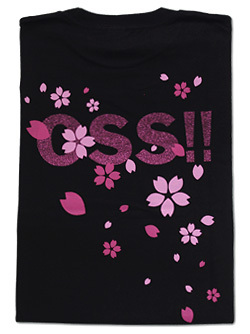 OSS!! 桜&ピンクラメ Ｔシャツ(黒)　　画像