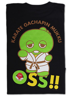 OSS!! ガチャピン&ムックＴシャツ(ブラック)　画像