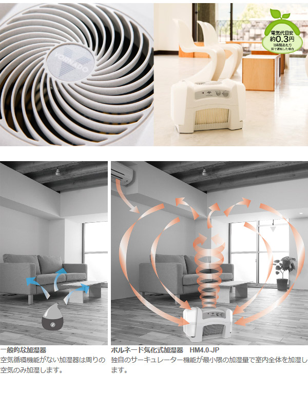 ボルネード VORNADO 気化式加湿器 12～56畳用 大容量 加湿器 