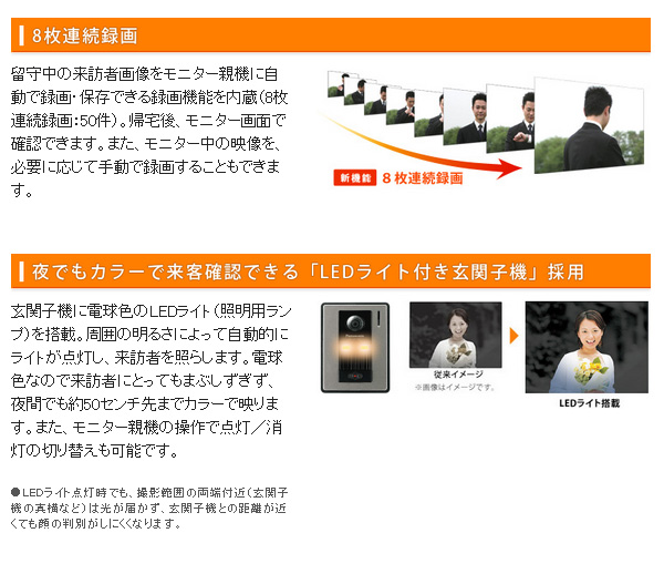 パナソニック（Panasonic） 広角タイプ 3.5型カラー液晶 電源