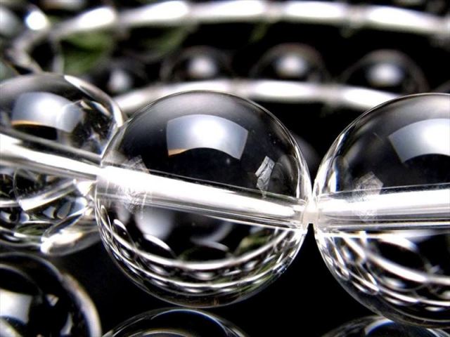 5A 天然水晶 天然クォーツ ブレスレット 約14mm-15mm×15珠前後 価格高騰につき入手困難 全てを浄化し活性化させる万能ストーン ブラジル