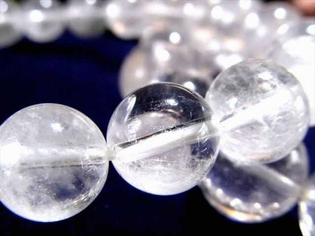 大珠 サインジ産水晶ブレスレット 約13.5mm-14mm×16珠前後 これぞ 霊峰ヒマラヤの神秘 パワフルで圧倒的な浄化力 ギャランティーカード付属