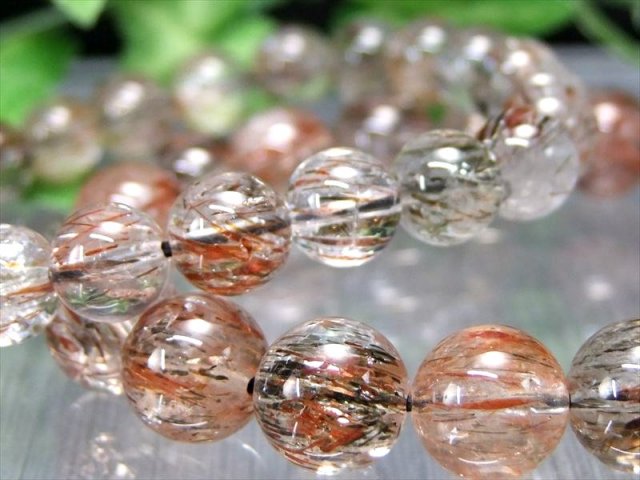 マルチカラールチル MIXルチルクォーツ ブレスレット 約7.5mm-8mm×24珠前後 全ての願望を叶える福禄寿 財運・活力を呼ぶ守護石 ブラジル産 パワーストーン