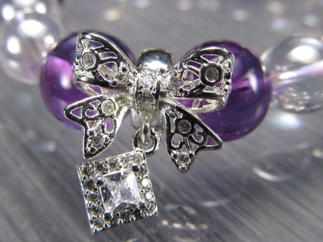 ブレスの作成などに使えるパーツ スクエアビジュー&リボン アクセサリーパーツ 1個売り 最大幅約14mm ジルコン付きでキラキラ リボン型 スクエア型 チャーム