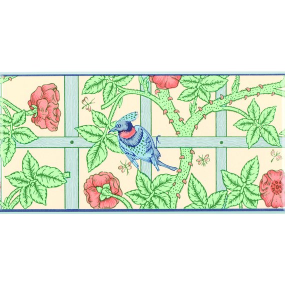 William Morris　ウィリアム・モリス　英国製　輸入タイル　ボーダータイル　Trellis　トレリス