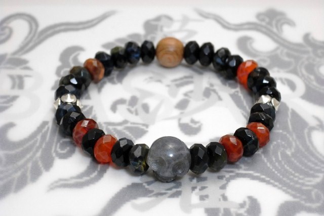 スリランカブラックラブラ　ストーンブレスレット