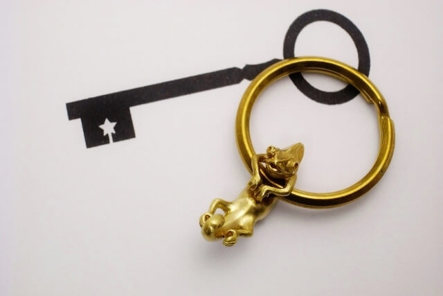 mamirin様8/11⭕️ 真鍮製ダルマフックのCharm  ウッドタグと革タグ vitaK010 MANDA HEBI no Key Ring／マンダ ヘビのキーリング