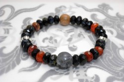 スリランカブラックラブラ　ストーンブレスレット