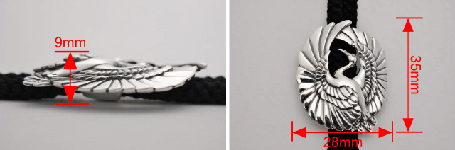 鶴のループタイ