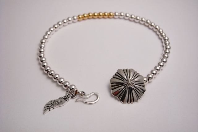 希少品！ SAAD サード ビーズ あったかくっ ブレスレット SILVER 925 