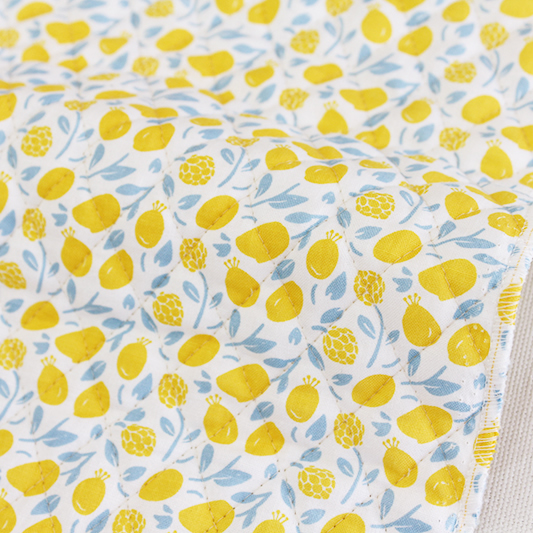 【入園入学セットレシピ】 生地・布・入園入学 ≪ Honey Lemon ≫ キルティング/幅105cm 【10cm単位販売】