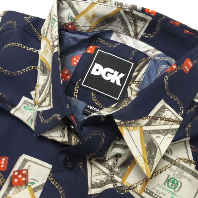 DGK ディージーケー 半袖シャツ COME UP S/S WOVEN DSS-261 7V3297