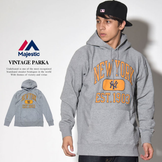 MAJESTIC マジェスティック プルオーバーパーカー ニューヨーク・ヤンキース VINTAGE PARKA MM06-NYK-0116 7V5410