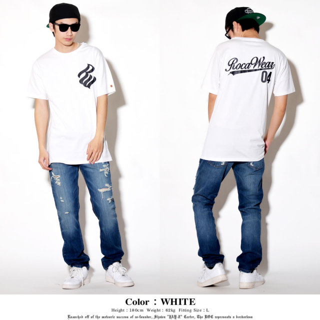 ROCAWEAR ロカウェア 半袖Tシャツ メンズ 90TH SHORT TEE (RWTS010)