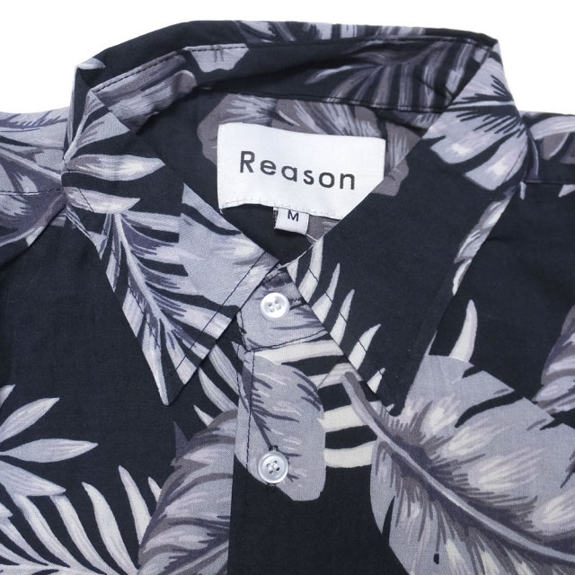 REASON リーズン 半袖シャツ メンズ BOTANICAL VISCOSE SHIRT (M8-12)