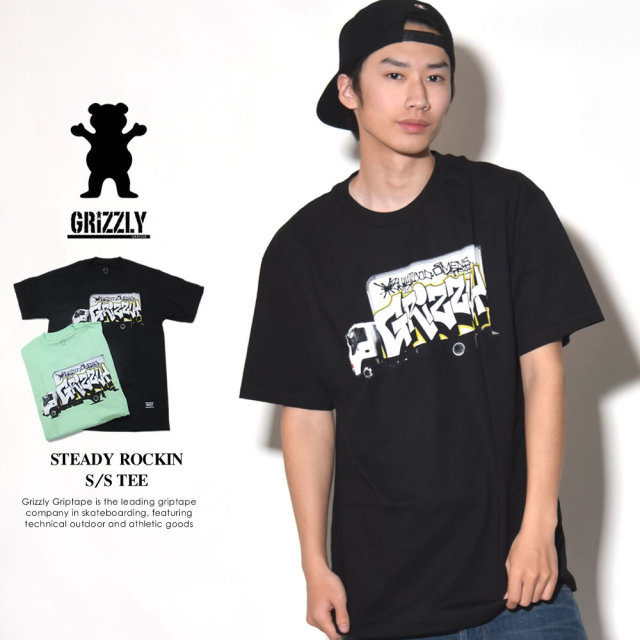 GRIZZLY グリズリー 半袖Tシャツ メンズ STEADY ROCKIN S/S TEE (GMA1801P03)