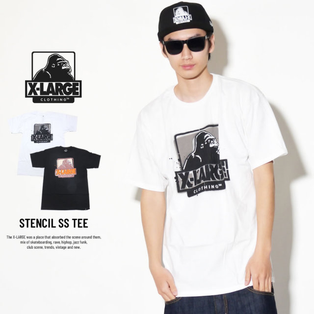 X-LARGE エクストララージ 半袖Tシャツ メンズ STENCIL SS TEE (M18A1102)