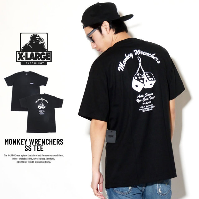 X-LARGE エクストララージ 半袖Tシャツ メンズ MONKEY WRENCHERS SS TEE (M18A1122)