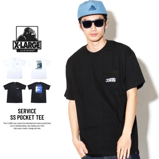 X-LARGE エクストララージ 半袖Tシャツ メンズ SERVICE SS POCKET TEE (M18A1201)